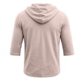 thumbnail image 4 of Vxararl3/4 Sleeve Mens Hoodies Fall Winter Trendy Print Hoodies Big and Tall Hooded Sweatshirt Loose Fleece Sweater Watermelon Red S, 4 of 6