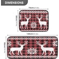 thumbnail image 2 of SKYSONIC Traditional Christmas Reindeer Kitchen Mats Set of 2 Buffalo Plaid Snowflakes Anti Fatigue Floor Runner Rug Non Slip Comfort Mat 19.7x27.6 Inch + 19.7x47.2 Inch, 2 of 7