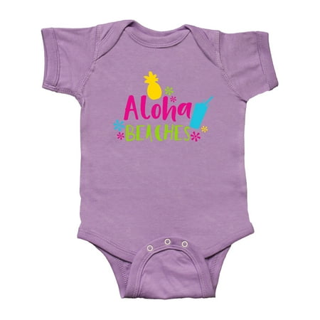 

Inktastic Aloha Beaches Flowers Pineapple Cocktail Gift Baby Boy or Baby Girl Bodysuit