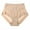 Khaki, variant on Mid-waist Transparent Mesh Briefs High Elastic Comfortable Ice Silk Women Underwear Large Size Ultra-thin
