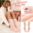 thumbnail image 5 of Kamentoy Women's Christmas Socks Snowman Mid-Calf Socks Women Christmas Crew Socks Thick Fuzzy Plush Socks Soft Warm Winter Sleep Socks, 5 of 5