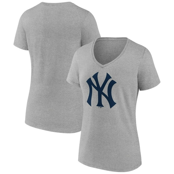 Women's Ash New York Yankees Secondary Color Primary Logo T-Shirt