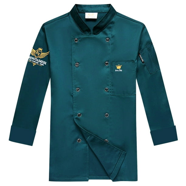 Price Drop Items Chef Uniform Long Sleeve Unisex Catering Work Clothes Kitchen Uniform