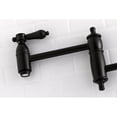 thumbnail image 3 of Kingston Brass KS3100BAL Heirloom Wall Mount Pot Filler Kitchen Faucet, Matte Black, 3 of 5