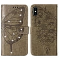 thumbnail image 3 of Allytech for Apple iPhone X/iPhone XS Case,Shockproof Stylish PU Leather Bling Glitter Diamond Embossed Pattern Flip Holder Magnetic Clasp Card Slots Wallet Phone Case Cover,Gray, 3 of 9