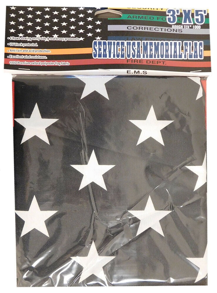 USA Service Memorial Thin Multi Line 100D Woven Poly Nylon 3x5 3'x5' Flag Banner 