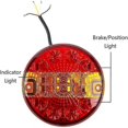 thumbnail image 3 of 2PCS 12/24v LED Round Light Trailer Tail Light Hamburg Lighting for Truck Caravan (red & amber, round), 3 of 5