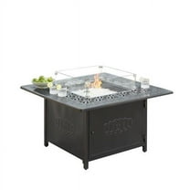 42 in. Aluminum Outdoor Square Propane Fire Table, Antique Copper