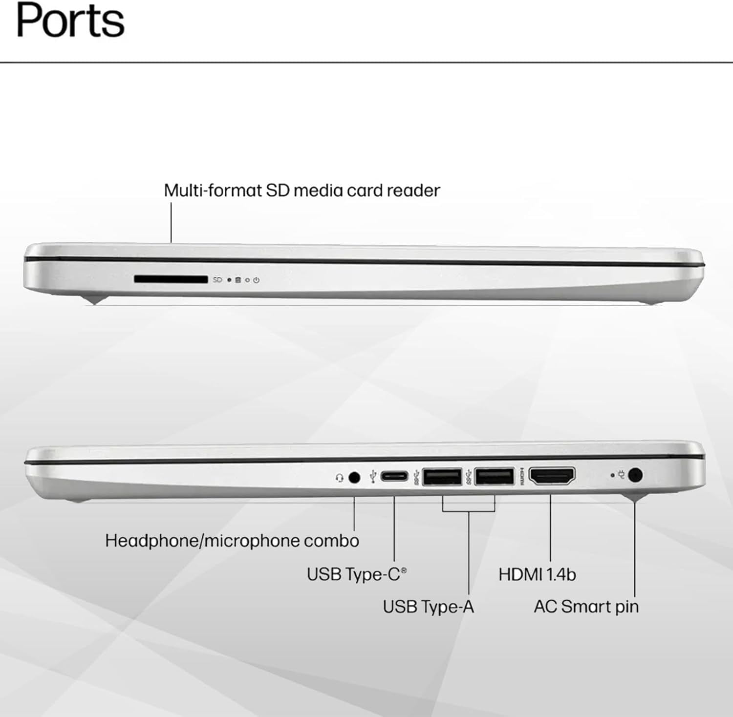 HP Laptop for Student and Business, 14" HD, Intel N150, 4GB RAM, 192GB Storage(128GB UFS +64GB MSD), 1-Year Office 365, Windows 11 Pro, Fast Charge, Silver