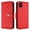 Red, variant on Faux Leather Wallet Case Compatible with Samsung Galaxy A05 | Classic Wrist Strap Flip Case | Ultra Slim Card Slots Stand Function Shockproof Phone Cover for Samsung Galaxy A05 - Black