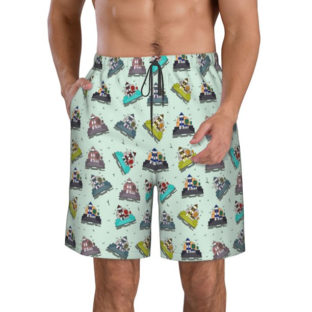 Fotbe Lighthouse Trajes de Baño Estampados para Hombre, Shorts de Verano de Secado Rápido, Ropa de Playa, Bañadores-XX-Large