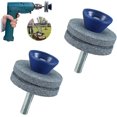 thumbnail image 1 of Afiladores de cuchillas para cortacésped de doble capa de 2 capas, afilador de cuchillas para cortacésped resistente al desgaste adecuado para la mayoría de taladros eléctricos o taladros manuales, 1 of 5