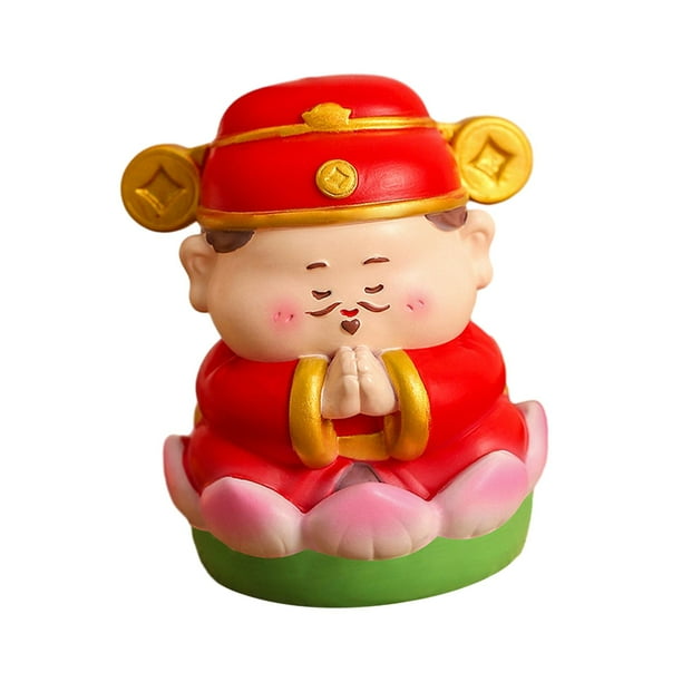 Figura del Dios de la Fortuna, decoración del Año Nuevo Chino 2024, escultura de estatua Feng Shui Meditación