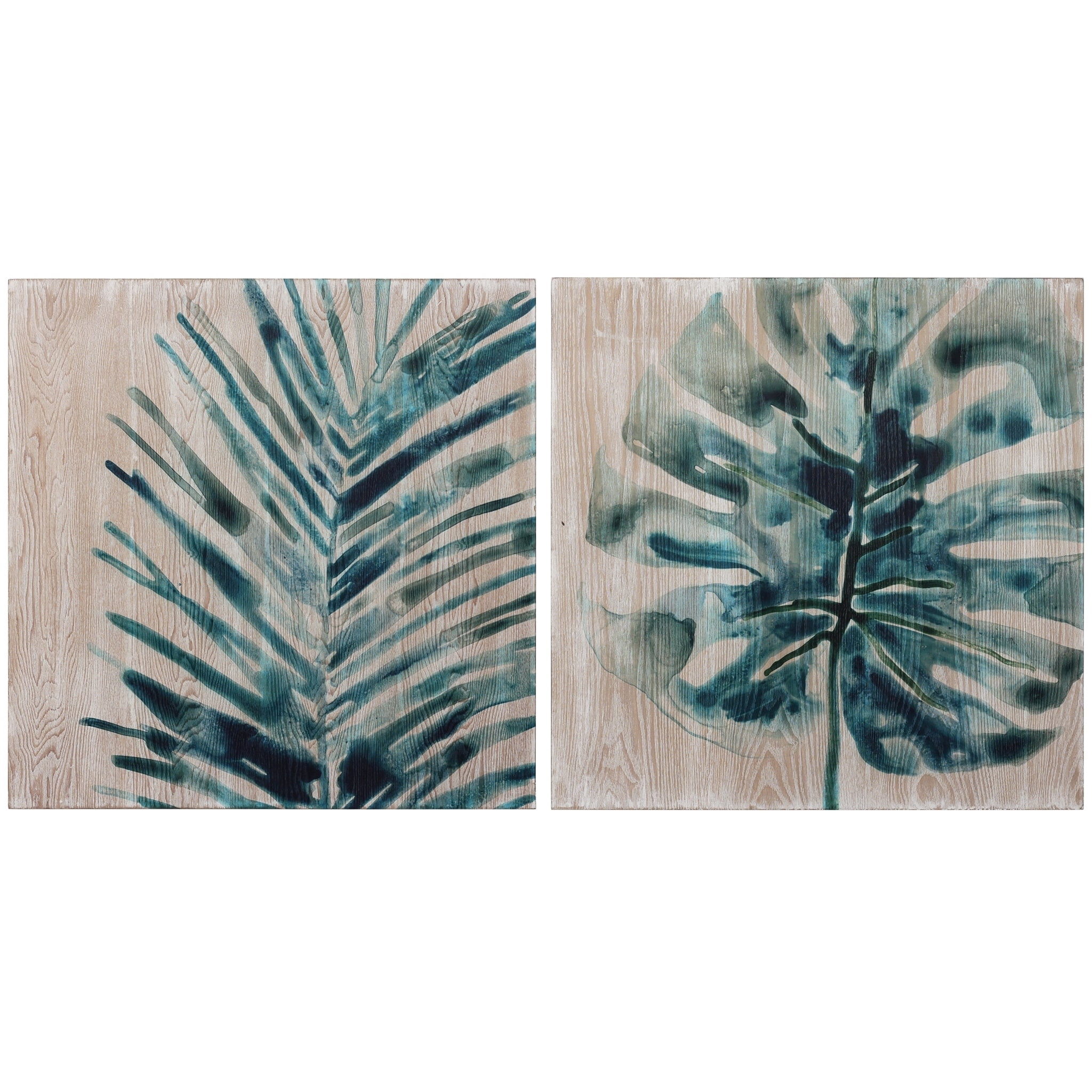 Empire Art Tropical Plants Painting, Set of 2