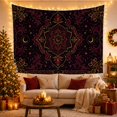 thumbnail image 3 of Celestial Moon Mandala in Starry Night Sky, Mystical Boho for Astronomy Fans, Space Decor, Housewarming Gift Tapestry Wall Hanging for Bedroom, Living Room and Dorm, 3 of 7