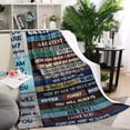 thumbnail image 3 of LHSHID Grandson Blanket Gift from Grandma Flannel Blanket for Grandson Birthday or Graduation 60x80in, 3 of 6