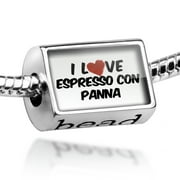Bead I Love Espresso Con Panna Coffee Charm Fits All European Bracelets