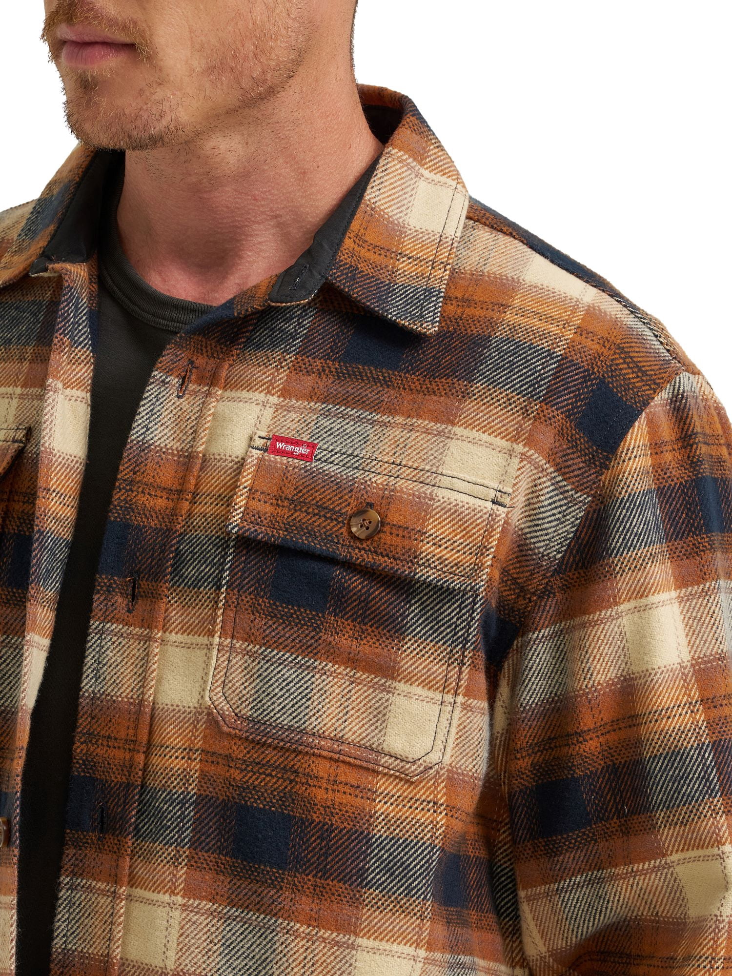 Wrangler® Men's Fleece Shirt Jacket, S-3XL
