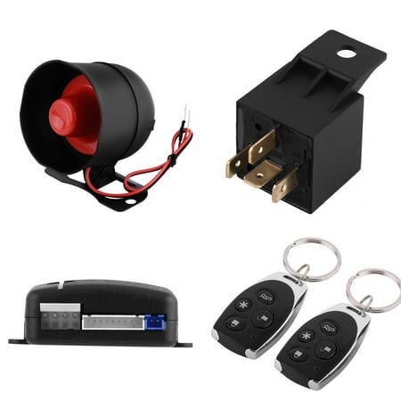 Tbest 1 Way Car Auto Vehicle Burglar Alarm Keyless Entry Security Alarm System with 2 Remote,Burglar Alarm, Burglar Alarm