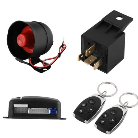 Tbest 1 Way Car Auto Vehicle Burglar Alarm Keyless Entry Security Alarm System with 2 Remote,Burglar Alarm, Burglar Alarm (Best Van Alarm System)