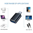 thumbnail image 4 of Adaptador USB C a USB, convertidor OTG Thunderbolt tipo C, adaptador USB C macho a USB 3.0 hembra (paquete de 3) para Apple MacBook Pro, Mac Book, iPad, Samsung Galaxy S20-S23 y más, Lightning, 4 of 5