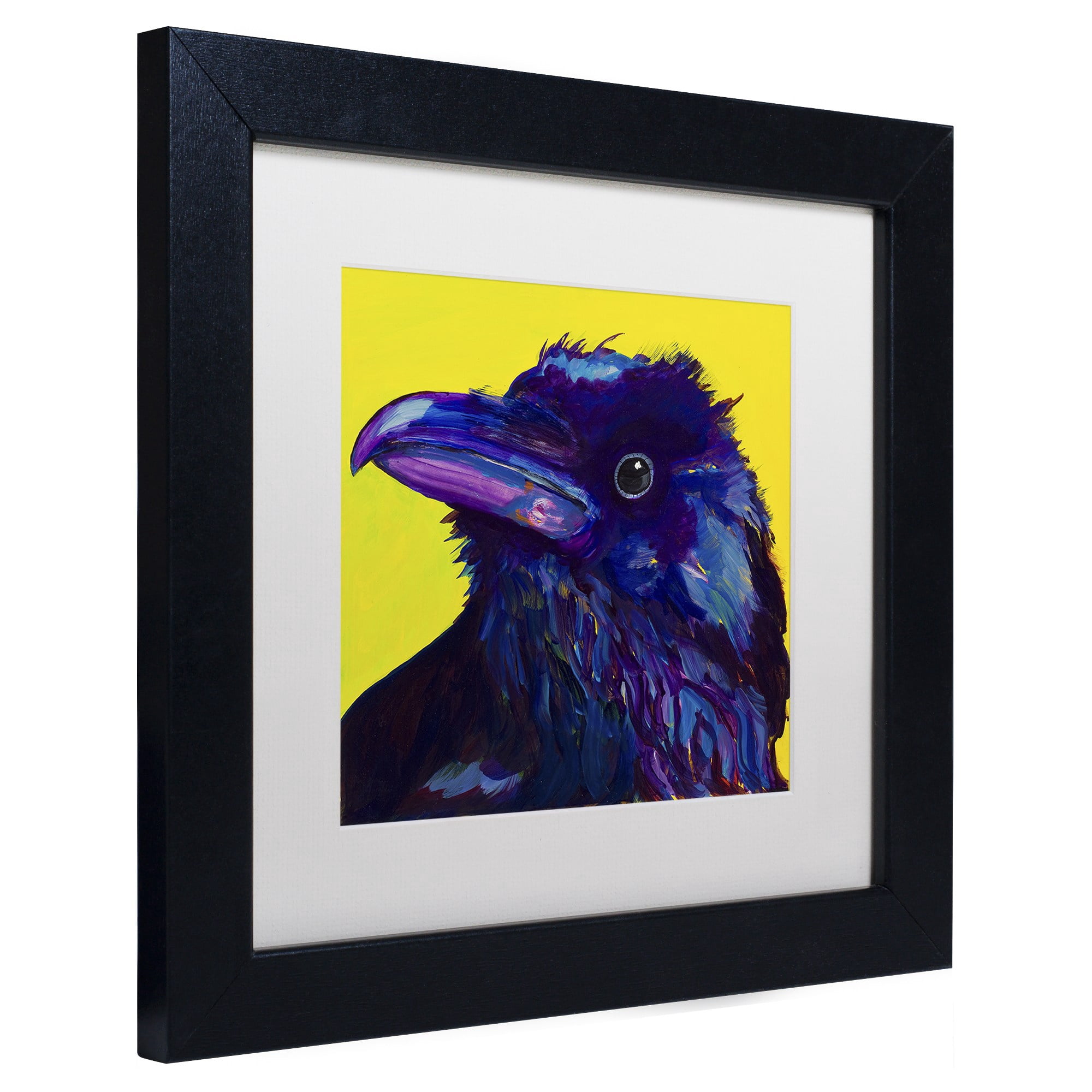 "Corvus" Canvas Art by Pat Saunders-White, White Matte, Black Frame