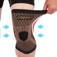 thumbnail image 3 of LYMAYTER 1Pc Knee Sleeve High Elastic Breathable Pressurization Knitting Knee Protection Knee Compression Sleeve Support for Meniscus Tear, 3 of 7