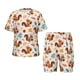 thumbnail image 1 of Balery Forest Squirrel Nuts Conjunto de Pijama Infantil de Manga Corta con Estampado – Ropa de Dormir de Algodón Suave-Large, 1 of 6