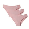 thumbnail image 1 of Pxiakgy sous-Vêtements pour Femmes 3 Pcs Culottes Bikini Strings Culottes Culottes Rose + L, 1 of 5