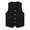 Black, variant on Unisex Adults Solid Color Volunteer Activity Uniform Vest Waiter Bartender Waistcoat for Women Men Black M