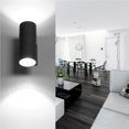 thumbnail image 3 of Injueey Lámpara de pared LED COB de 10W, candelabro de pared de cilindro arriba y abajo, resistente al agua, IP65, blanco cálido, CA 85-265V para Iluminación y accesorios No.8 Injueey HA025406-08, 3 of 6