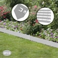 thumbnail image 5 of 5PCS Outdoor Yard Barrier Steel Lawn Edging Metal Landscape Edging Grey 3"x39", 5 of 15