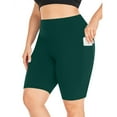 thumbnail image 3 of Hvyesh Women's Plus Size Yoga Leggings Butt Lify High Waist Shorts Under Dresses Mid Thigh Leggings Pants, 3 of 6