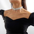 thumbnail image 2 of Women's Choker Necklace Multi-layer Imitation Pearl Chain Short Necklaces Ladies Girls Vintage Retro Court Style Jewelry, 2 of 5