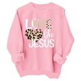 thumbnail image 1 of FAOWME Chandails en Molleton Graphiques Mignons Cœur d'Amour pour Filles Manches Longues Col Rond Tops de Vacances Rose 6-7 Ans, 1 of 2