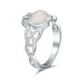thumbnail image 2 of Bling Jewelry Womens Celtic Irish Friendship Silver Ring Created Opal Claddagh, 2 of 5