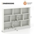thumbnail image 3 of Costway 10-Cube Bookcase 41" Wooden Toy Storage Organizer for Kids Bookshelf White, 3 of 10