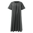 thumbnail image 5 of Sngxgn Women's Shoulder Short Dress Ruched Bodycon Mini Dress(Grey,L), 5 of 5