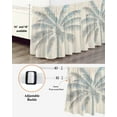 thumbnail image 3 of Mottled Palm Trees Bed Skirt Tropical Plant Retro Wood Grain Bed Skirts King Size 18 Inch Drop, Wrap Around Dust Ruffle&nbsp;Bedskirt with Adjustable Elastic Belt for Queen Size Beds, 3 of 7
