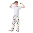 thumbnail image 2 of FORMRS Boys Pajama Pants with Pockets Size 6-8Y Kids Lounge Sleep Bottoms, White Minimalist Triangles, 2 of 8
