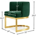 thumbnail image 3 of Meridian Furniture Gianna Green Velvet Dining Chair, 3 of 5