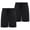 Black + Black, variant on 2 PCS Boys' Athletic Shorts with Pockets and Adjustable Drawstring. Sizes Range from XS to XXXL