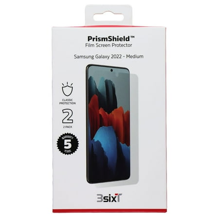 3SIXT PrismShield Film Screen Protector for Samsung Galaxy S22  (Plus) - 2 Pack
