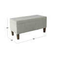 thumbnail image 3 of HomePop Storage Bench, Gray, 3 of 14