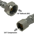 thumbnail image 4 of Miiflex 4AQP12B, Silver Stainless Steel 1/2 in Angle Shut Off Valve, 4 of 7