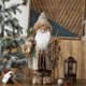 thumbnail image 2 of Figura de Papá Noel de peluche hecha a mano de 18 pulgadas, regalo navideño, colección, muñeco de Papá Noel con estampado de leopardo y bosque marrón, 2 of 5