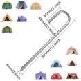 thumbnail image 2 of 10 Pack Ground Anchors, Galvanized Steel Tent Pegs, Fixing Pegs With J-hook, 2 of 5