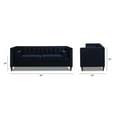 thumbnail image 6 of Jack Tufted Tuxedo Sofa Double Cushion, Dark Navy Blue, 6 of 16