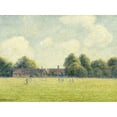 thumbnail image 2 of Pissarro, Camille 32x25 Gold Ornate Wood Framed with Double Matting Museum Art Print Titled - Hampton Court Green, 2 of 4