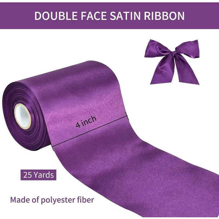 Purple Satin Ribbon 1 Inch x 25 Yards, Solid Color Fabric Ribbon for Gift  Wrapping, DIY Crafts, Hair Bows Making, Wreath, Wedding Party Decoration  and